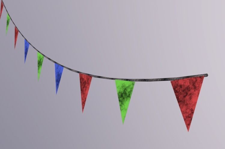 Flags Low-poly 3D model_4