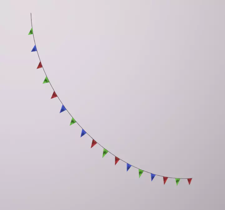 Flags Low-poly 3D model_0