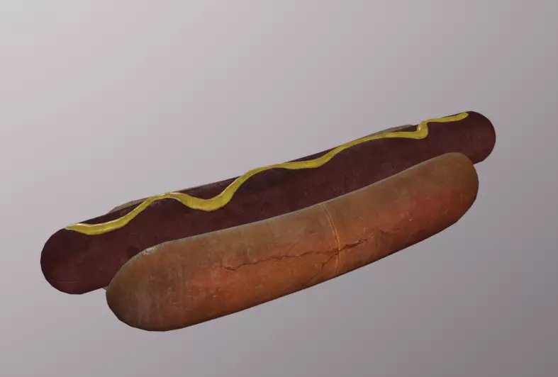HotDog Low-poly 3D model_0