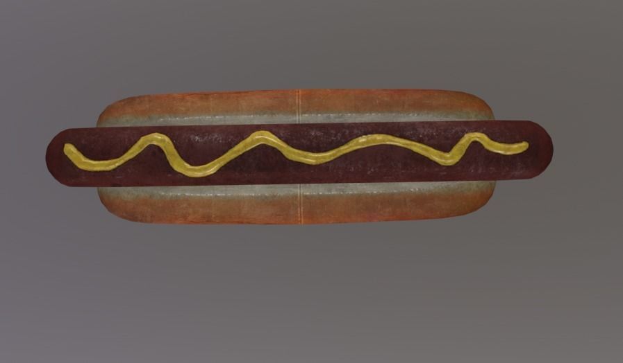 HotDog Low-poly 3D model_5