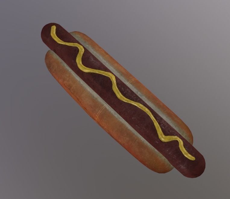 HotDog Low-poly 3D model_2