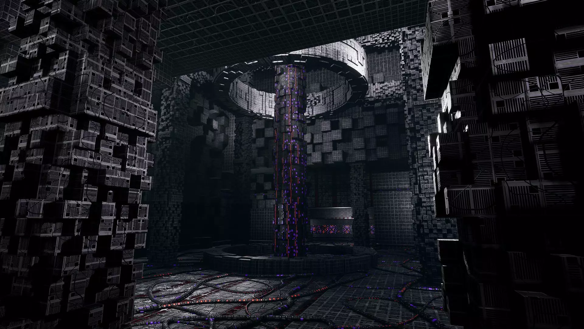 Sci-fi Alien Lair Low-poly 3D model