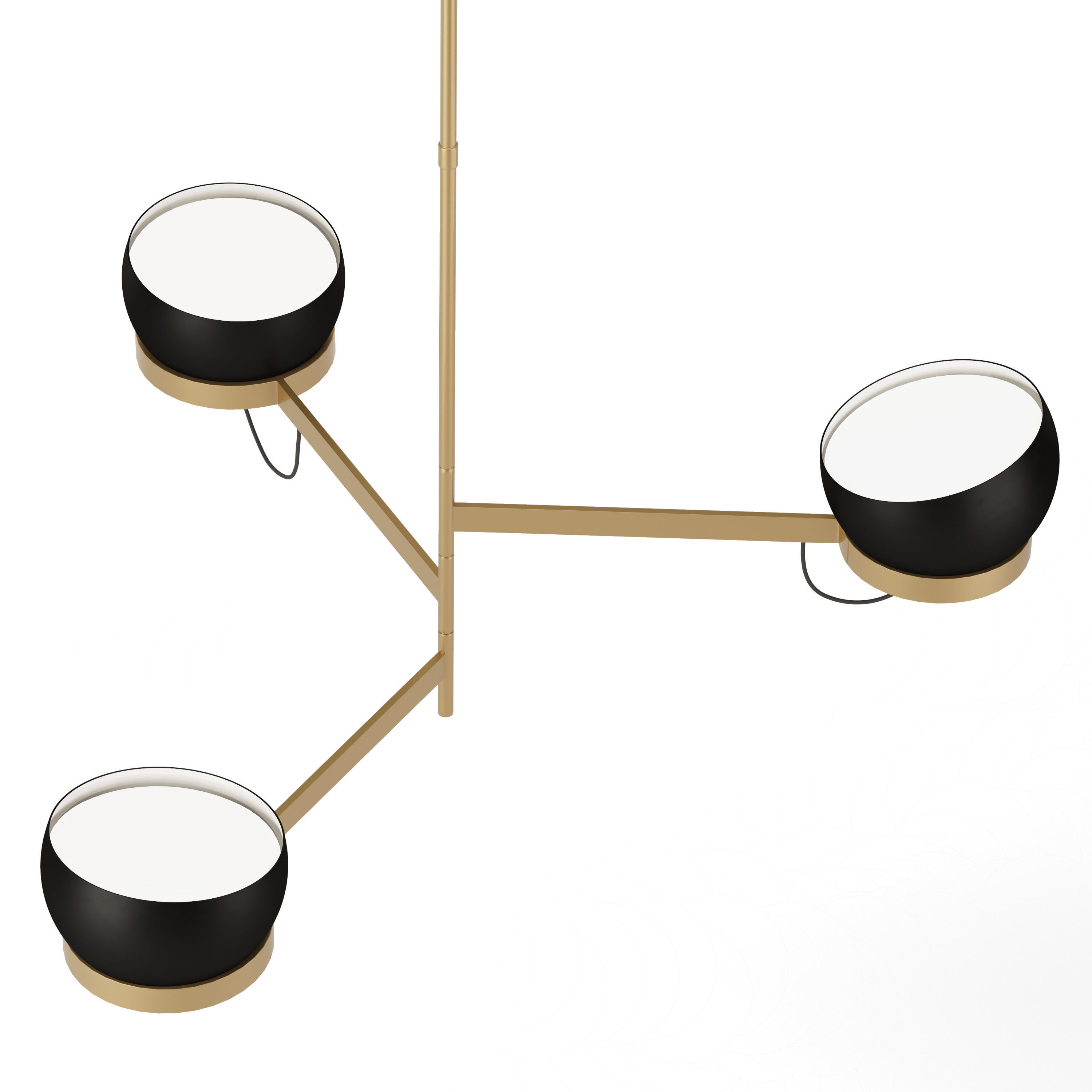 Chandelier Visual Comfort Lightwell Grande Triple 3D model_3