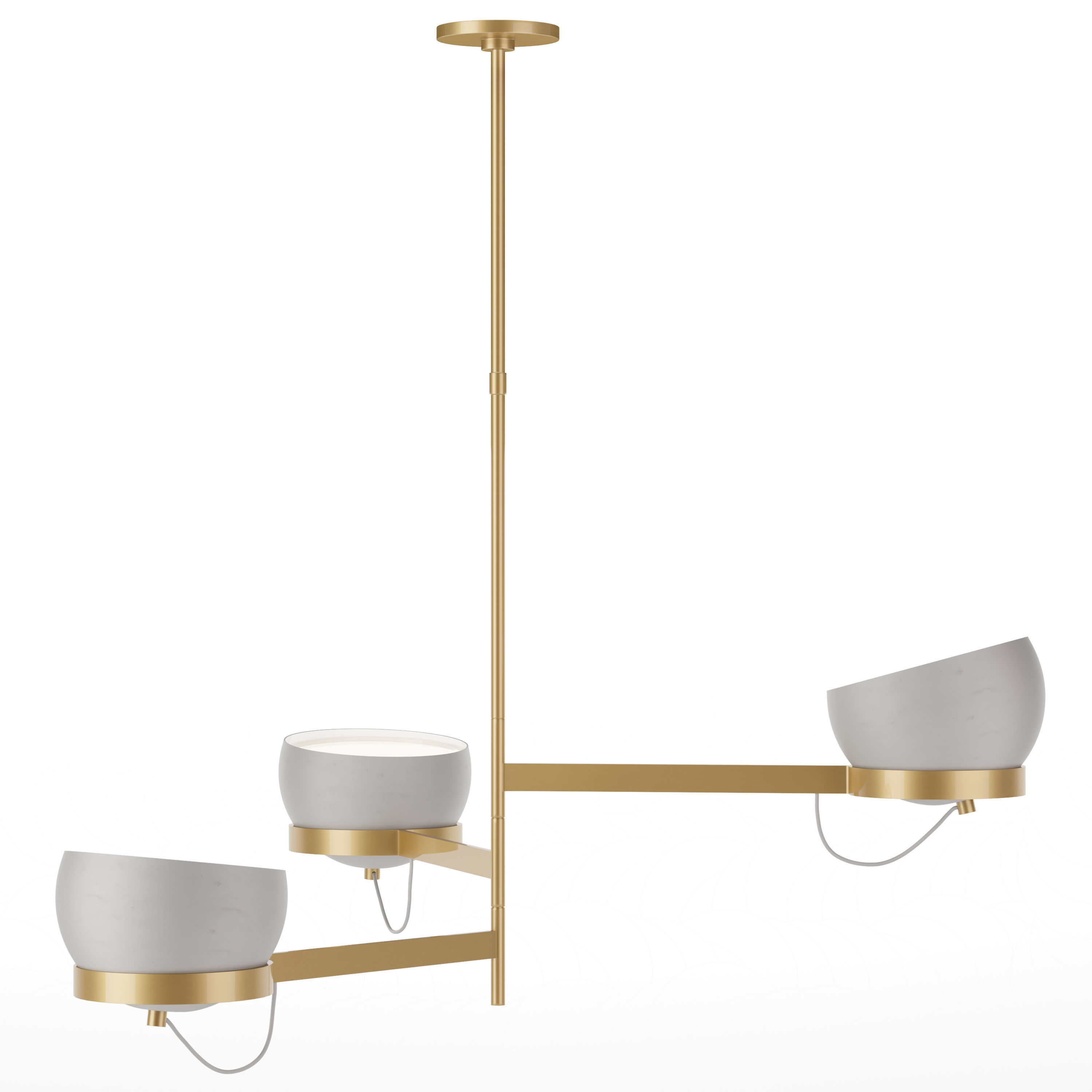 Chandelier Visual Comfort Lightwell Grande Triple 3D model_4