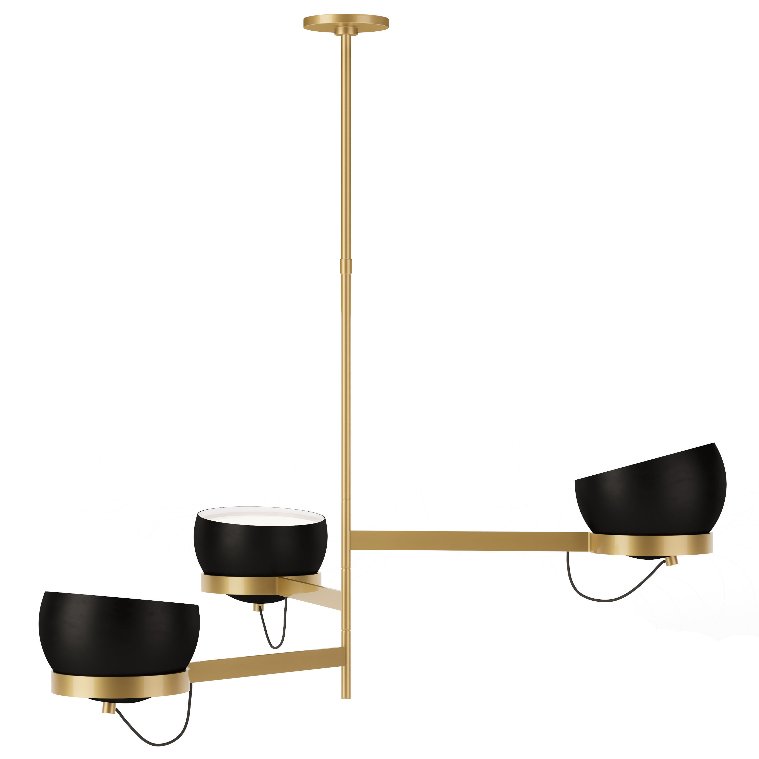 Chandelier Visual Comfort Lightwell Grande Triple 3D model_2