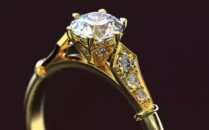 Ladies ring 3D print model