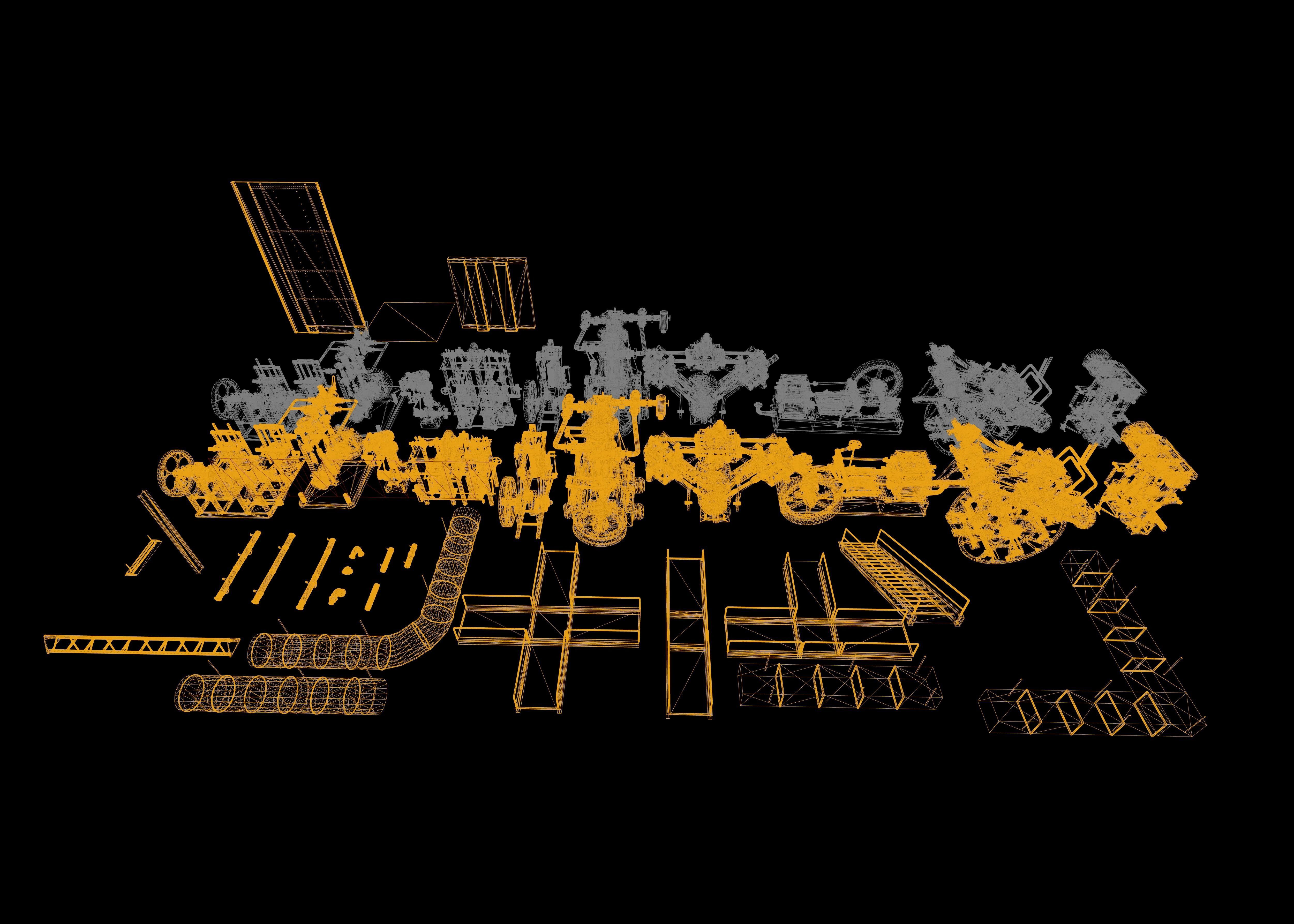 EngineHall Low-poly 3D model_12