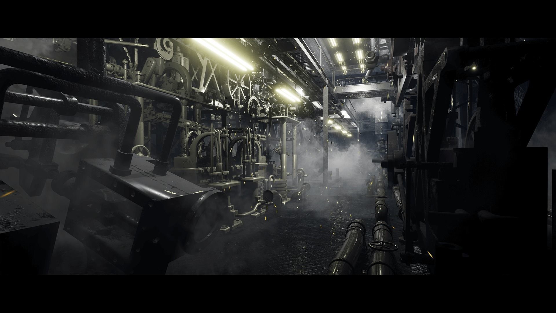 EngineHall Low-poly 3D model_2