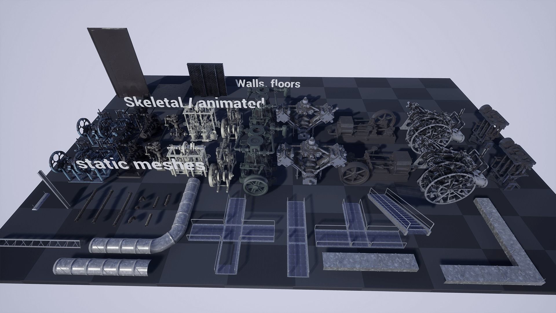 EngineHall Low-poly 3D model_11