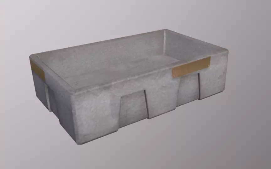 PolystyreneBox Low-poly 3D model_0