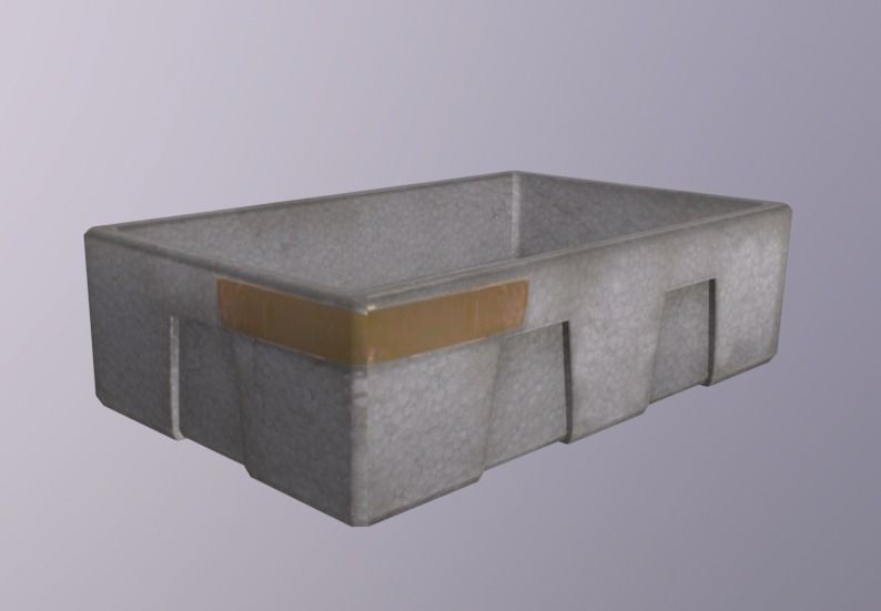 PolystyreneBox Low-poly 3D model_4