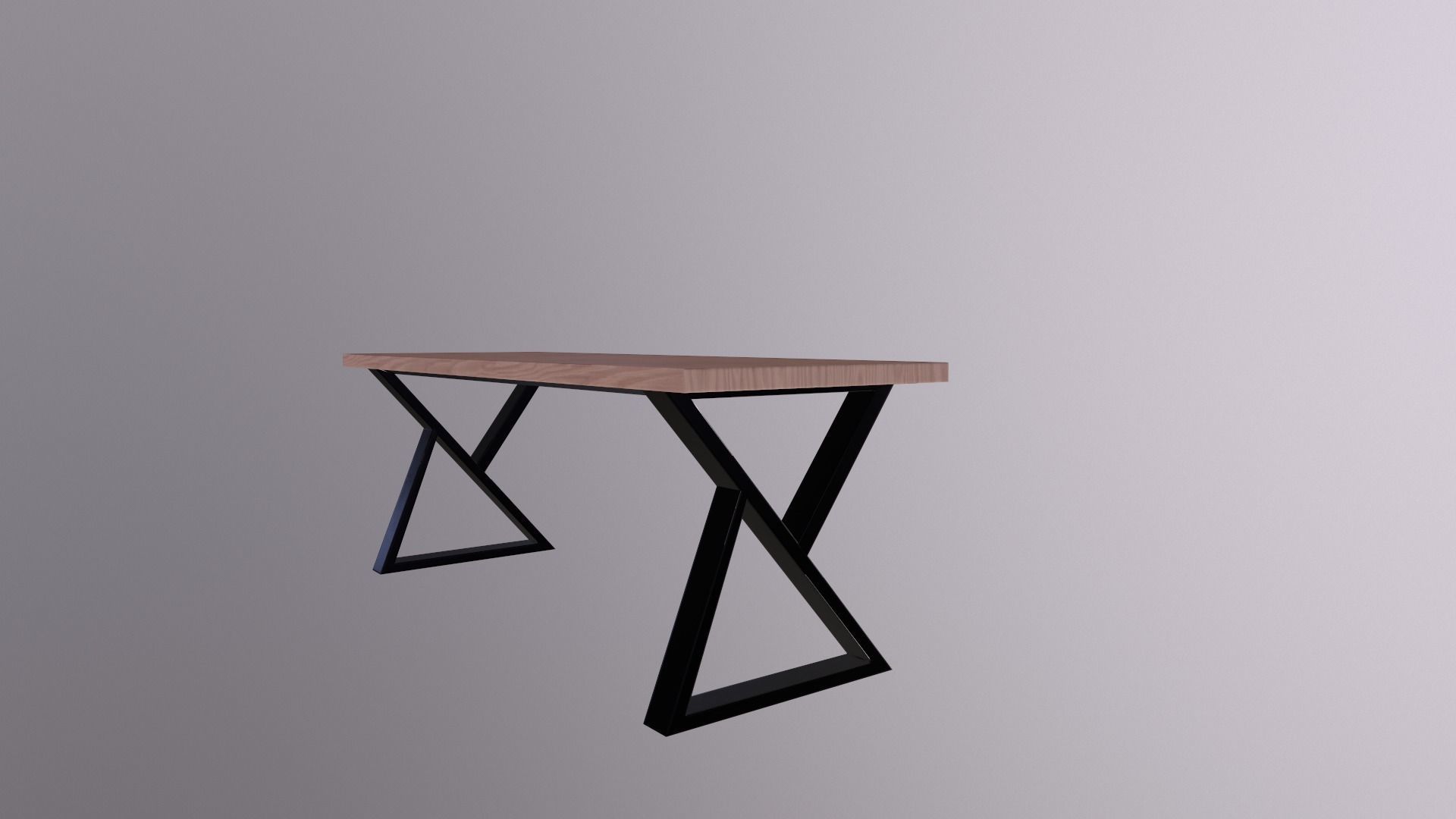 Modern table Low-poly 3D model_2