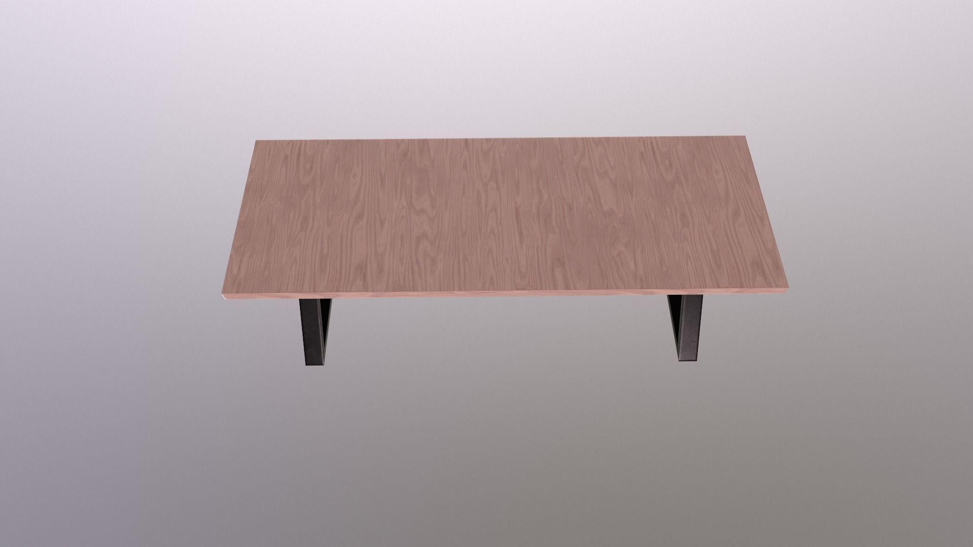 Modern table Low-poly 3D model_4