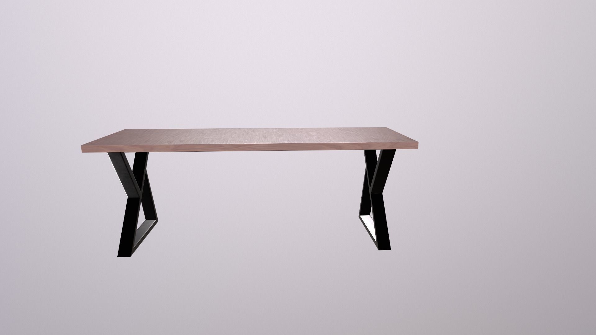 Modern table Low-poly 3D model_3