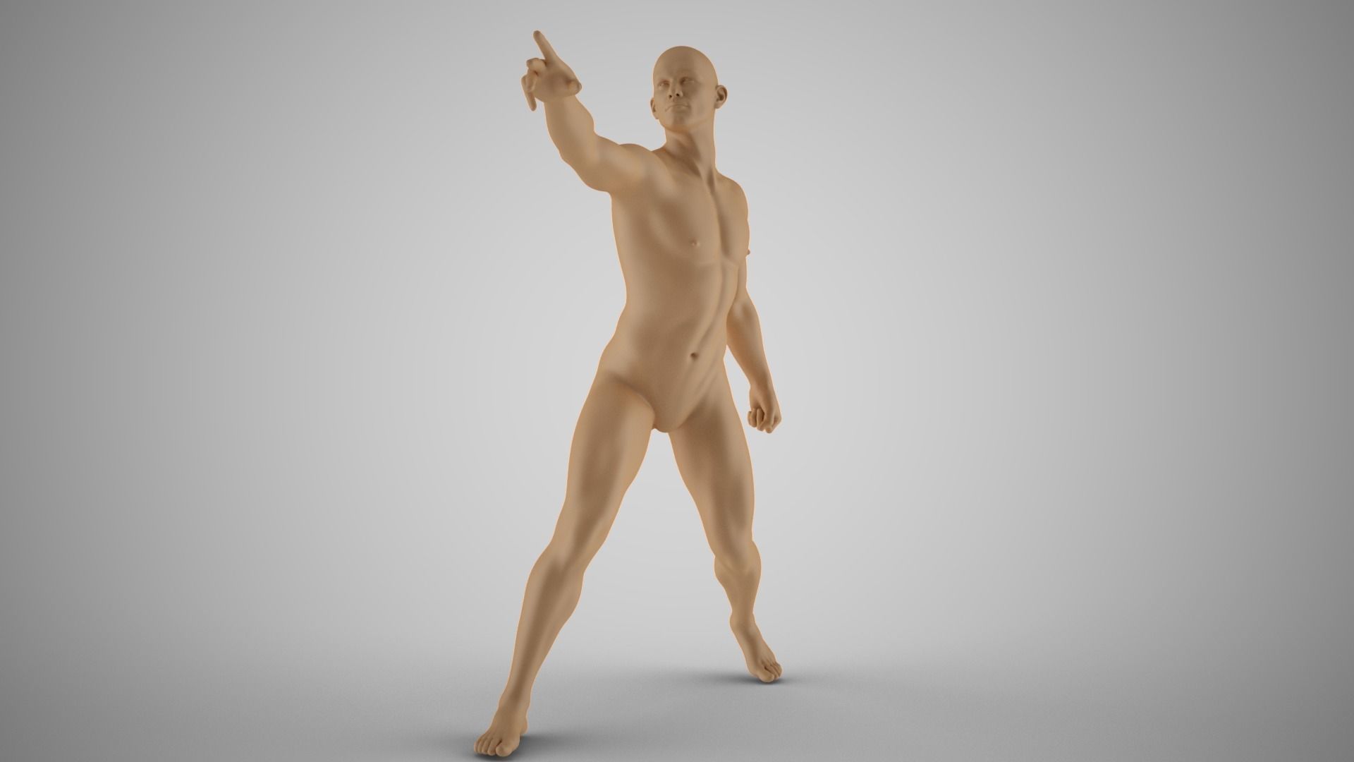 Unreachable Man Artistic Pose 3D print model_4