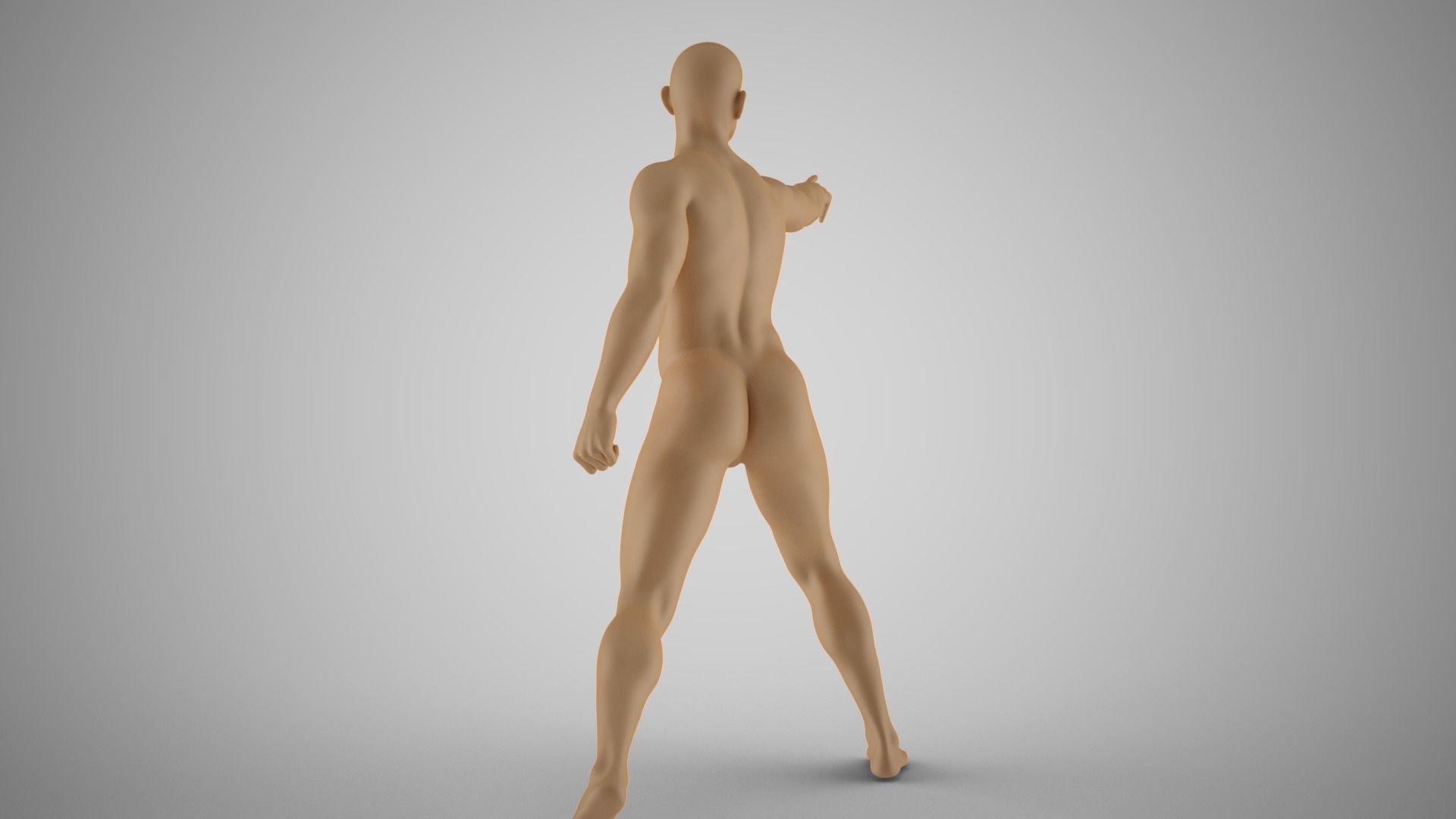 Unreachable Man Artistic Pose 3D print model_8