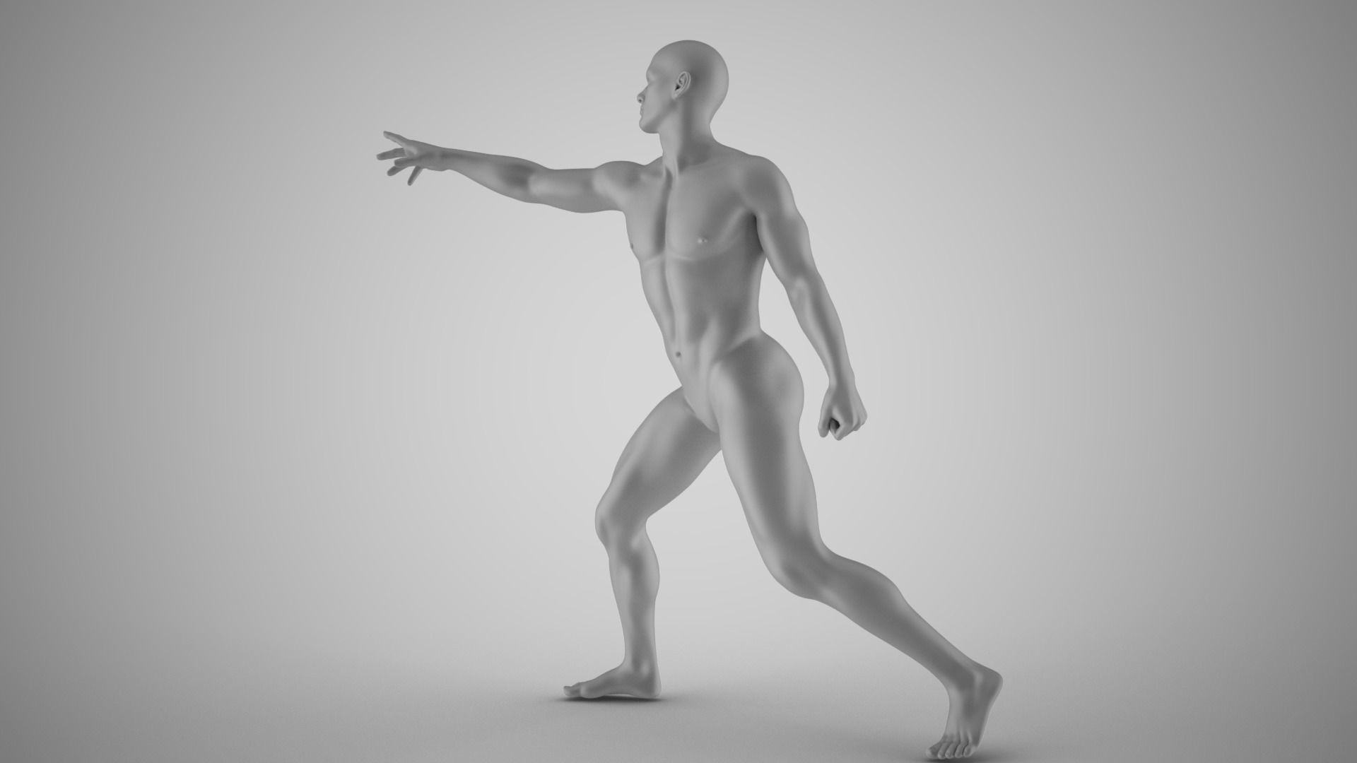 Unreachable Man Artistic Pose 3D print model_1