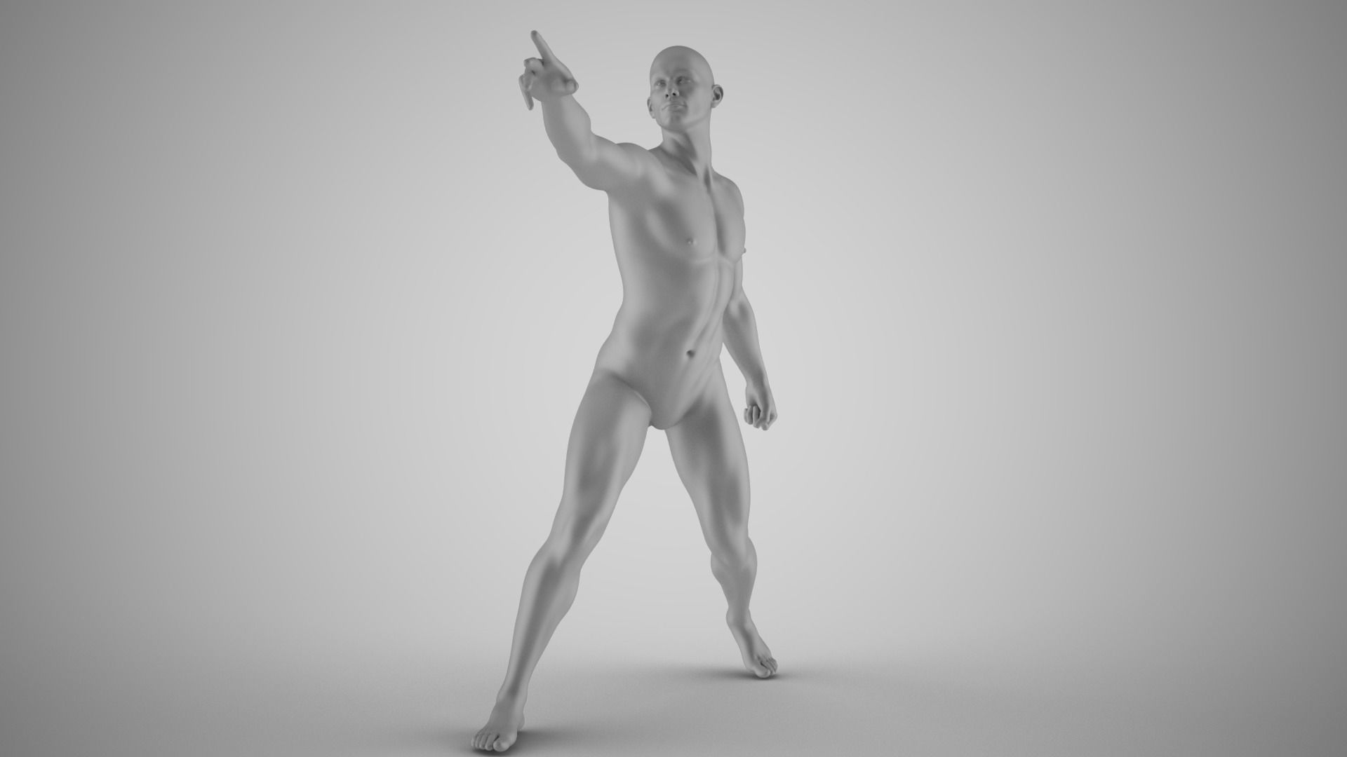 Unreachable Man Artistic Pose 3D print model_3