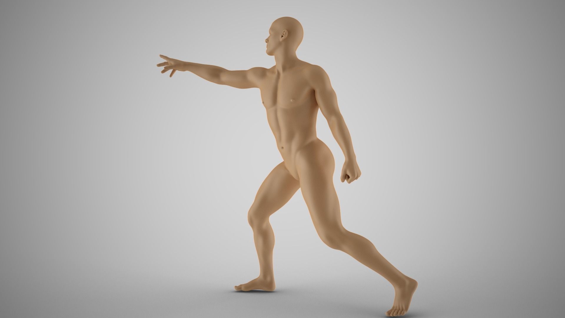 Unreachable Man Artistic Pose 3D print model_10