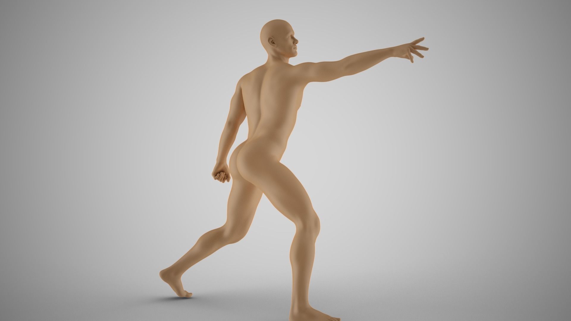 Unreachable Man Artistic Pose 3D print model_6