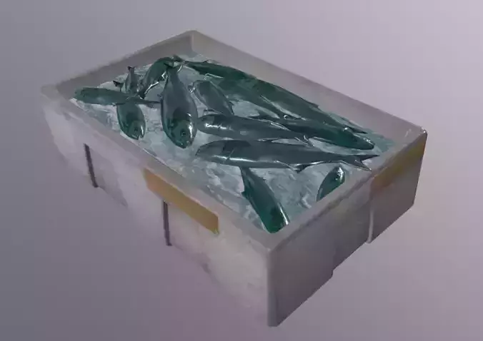 Polystyrene Box with fish