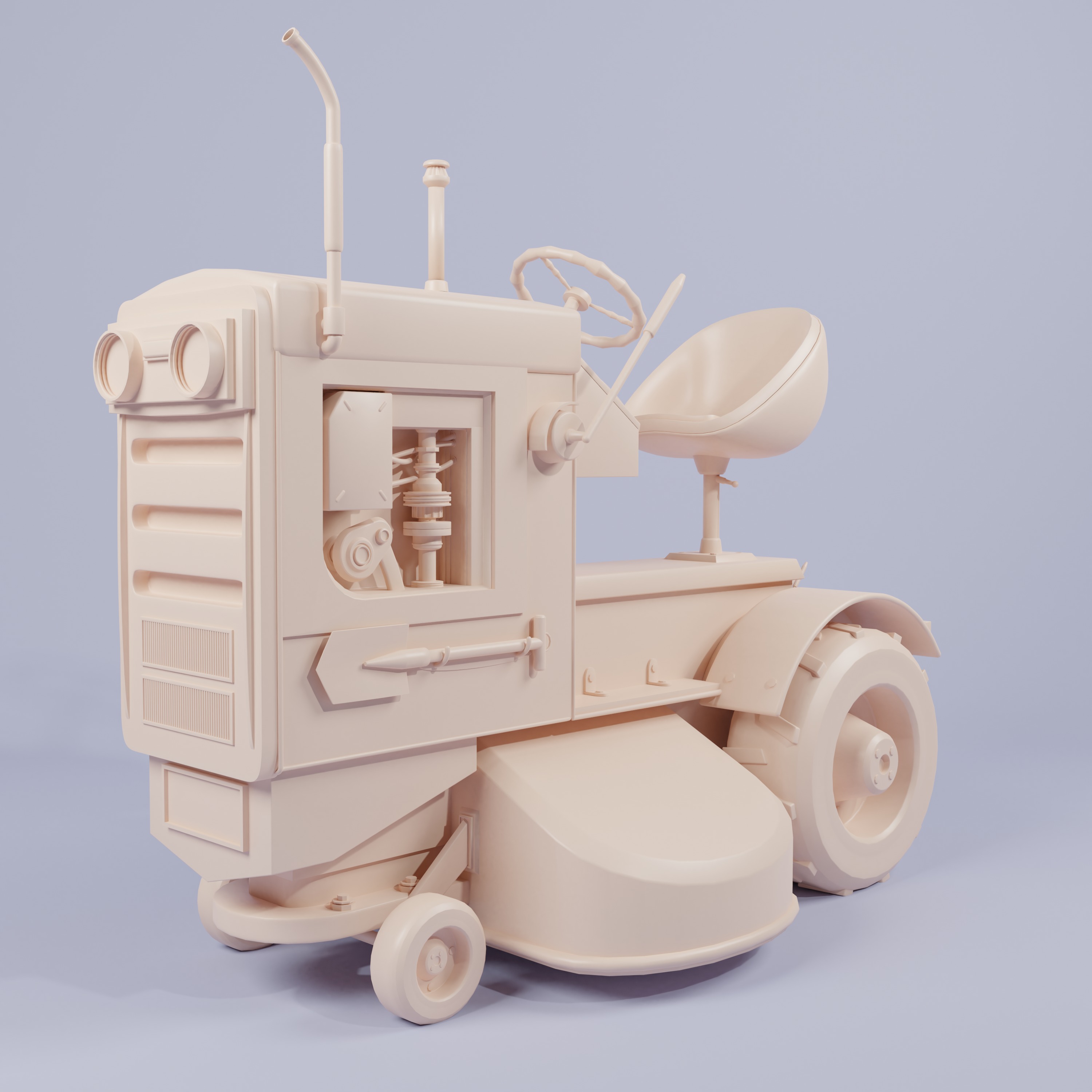 E1139 Tractor -Low-poly 3D models Low-poly 3D model_2