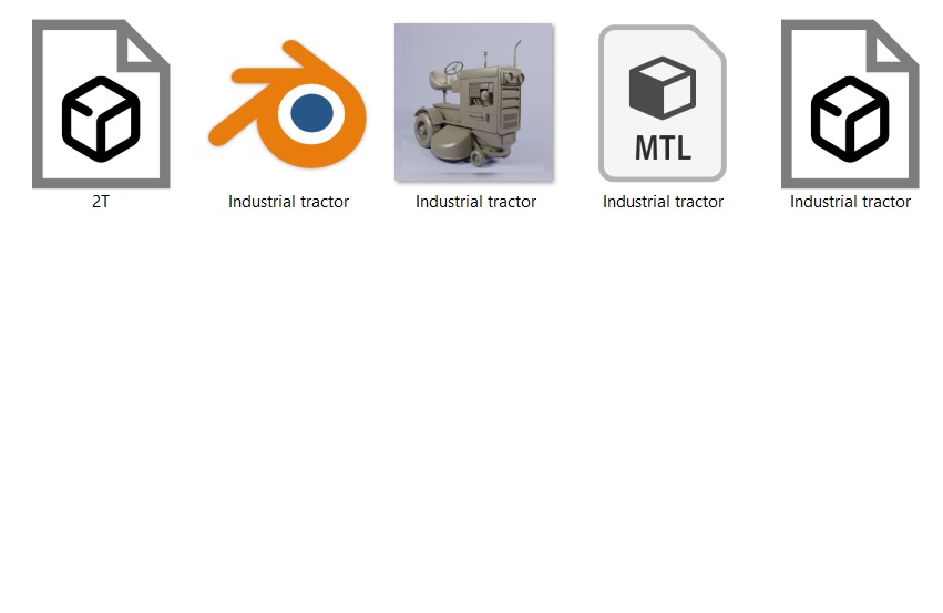 E1139 Tractor -Low-poly 3D models Low-poly 3D model_5