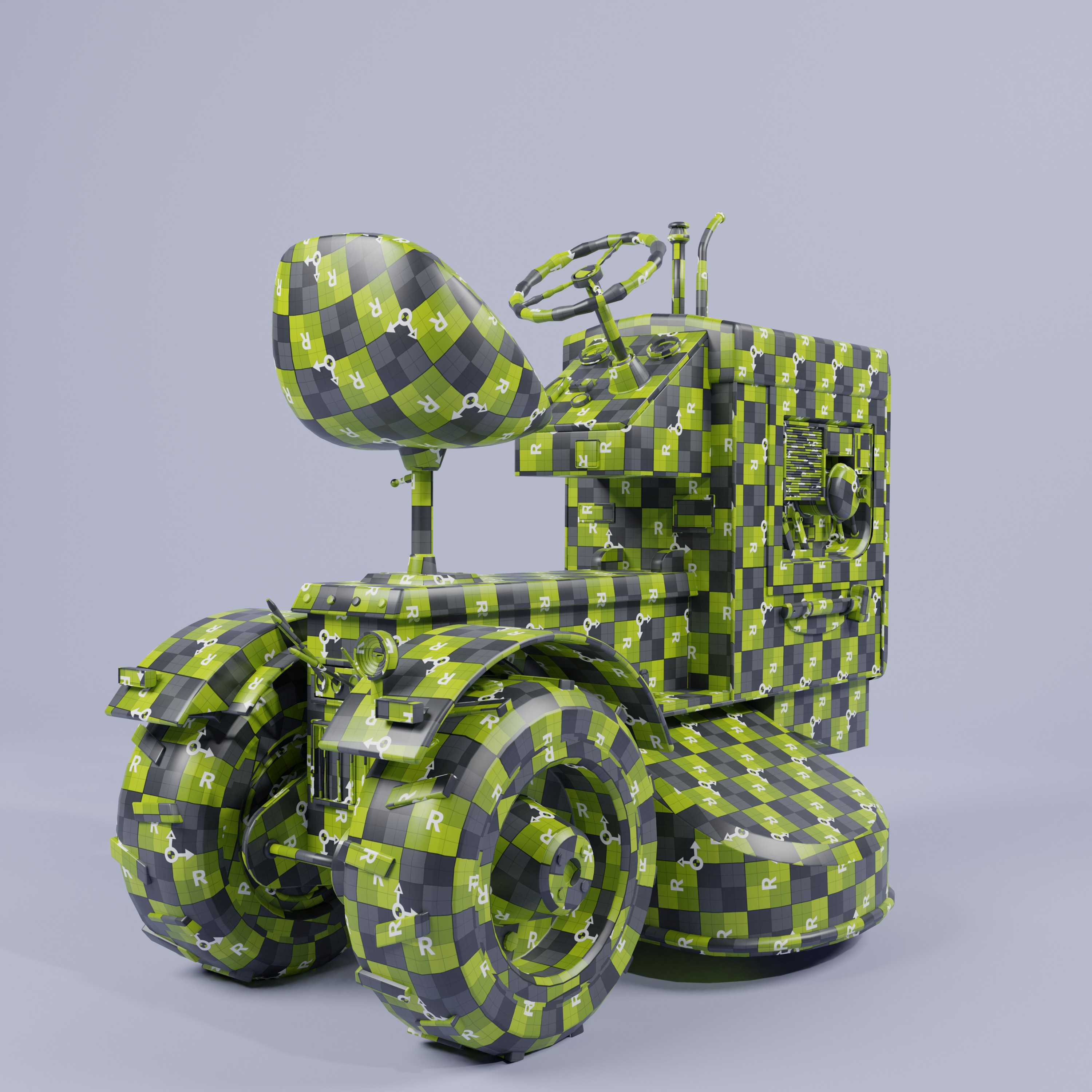 E1139 Tractor -Low-poly 3D models Low-poly 3D model_1