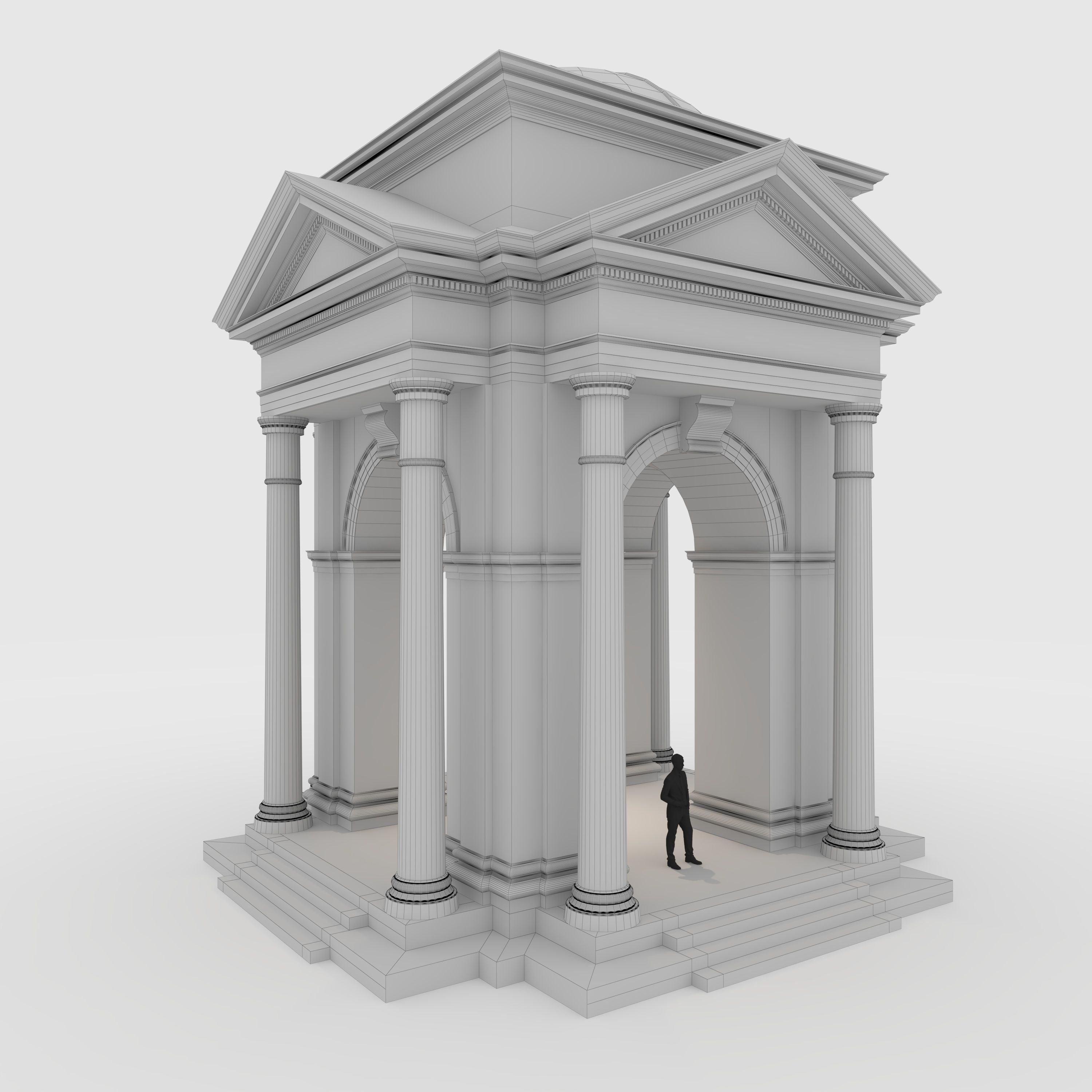 Portico 1 3D model_1