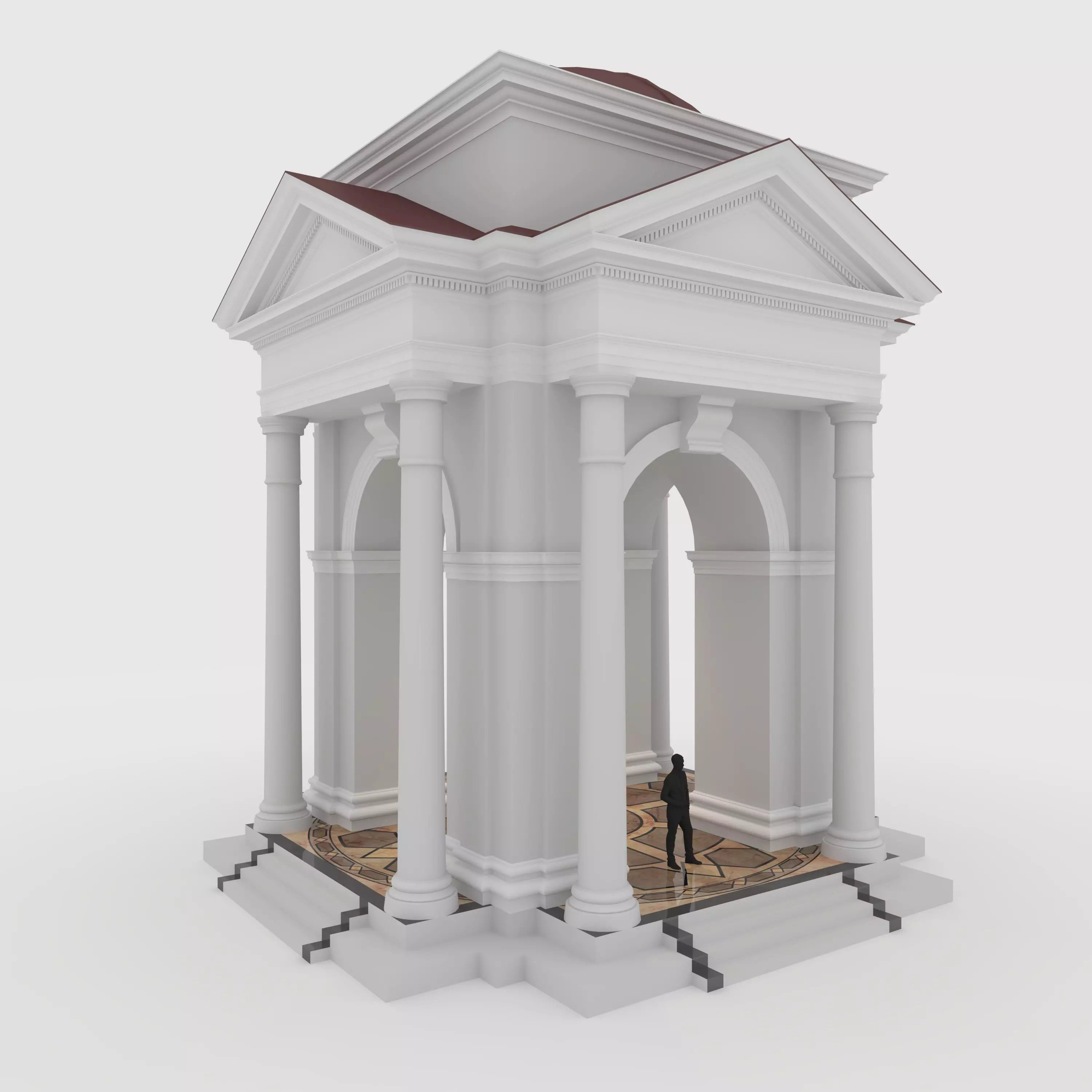 Portico 1 3D model_0