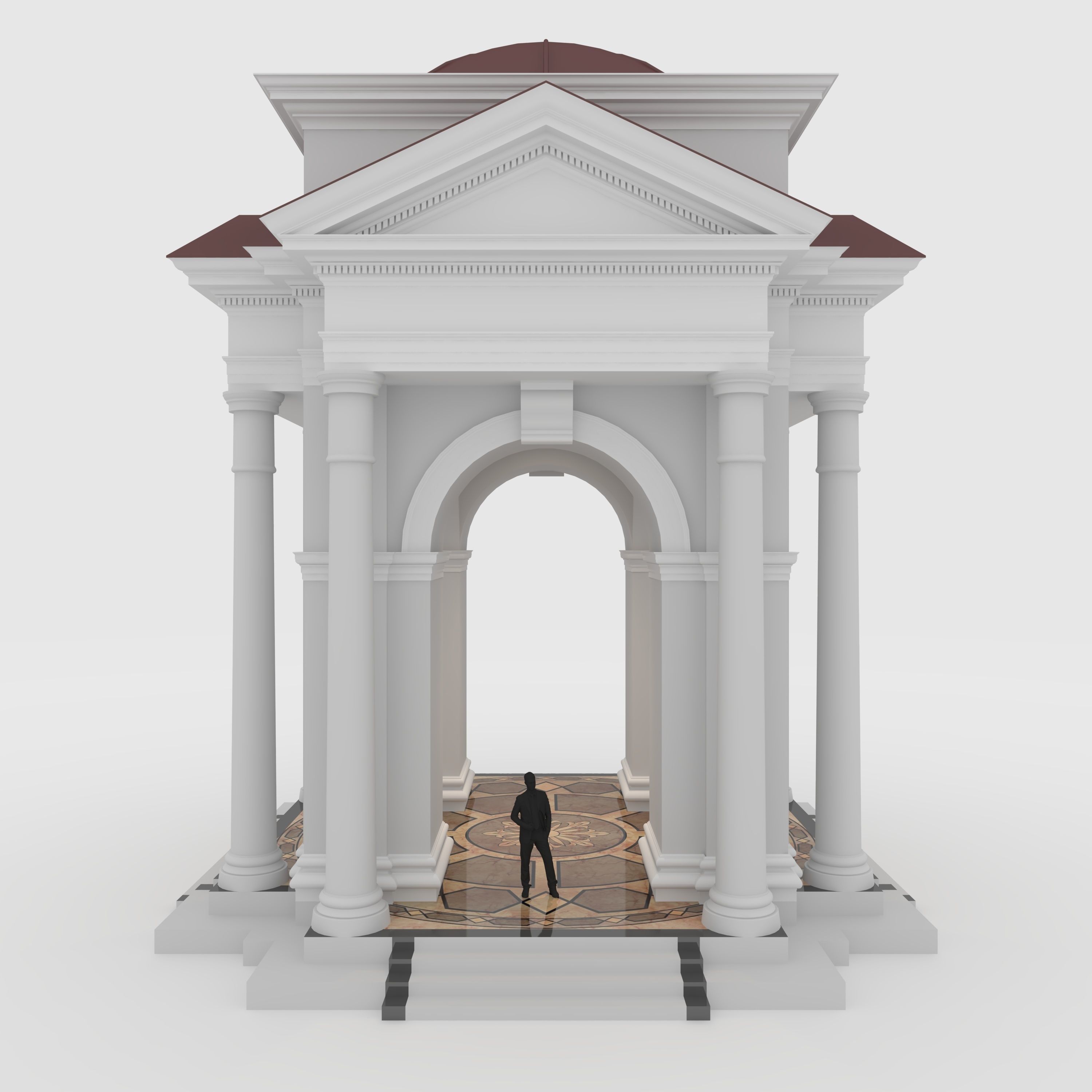 Portico 1 3D model_2