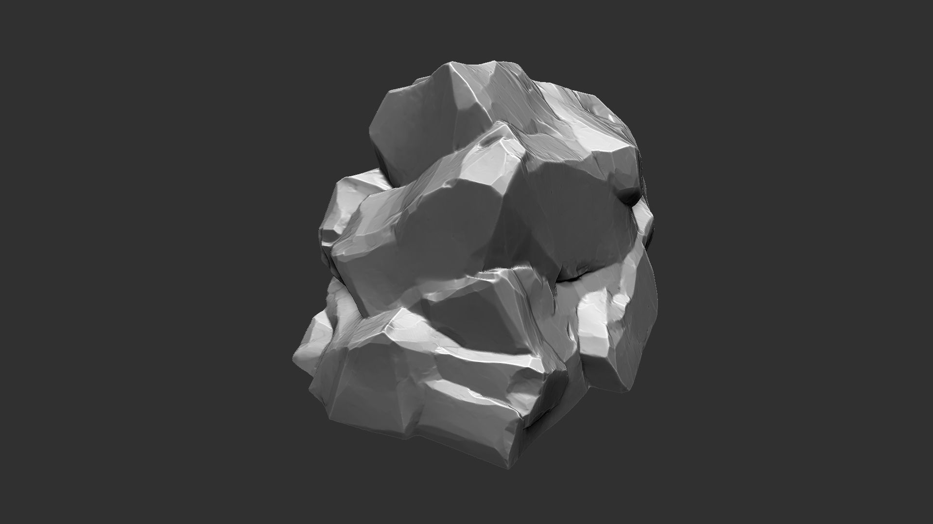 3D Mountain rock Zbrush sculpt 3D model_7