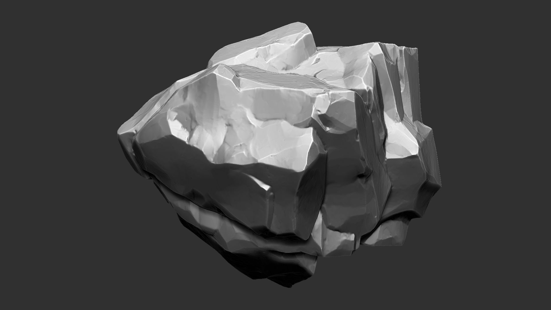3D Mountain rock Zbrush sculpt 3D model_5