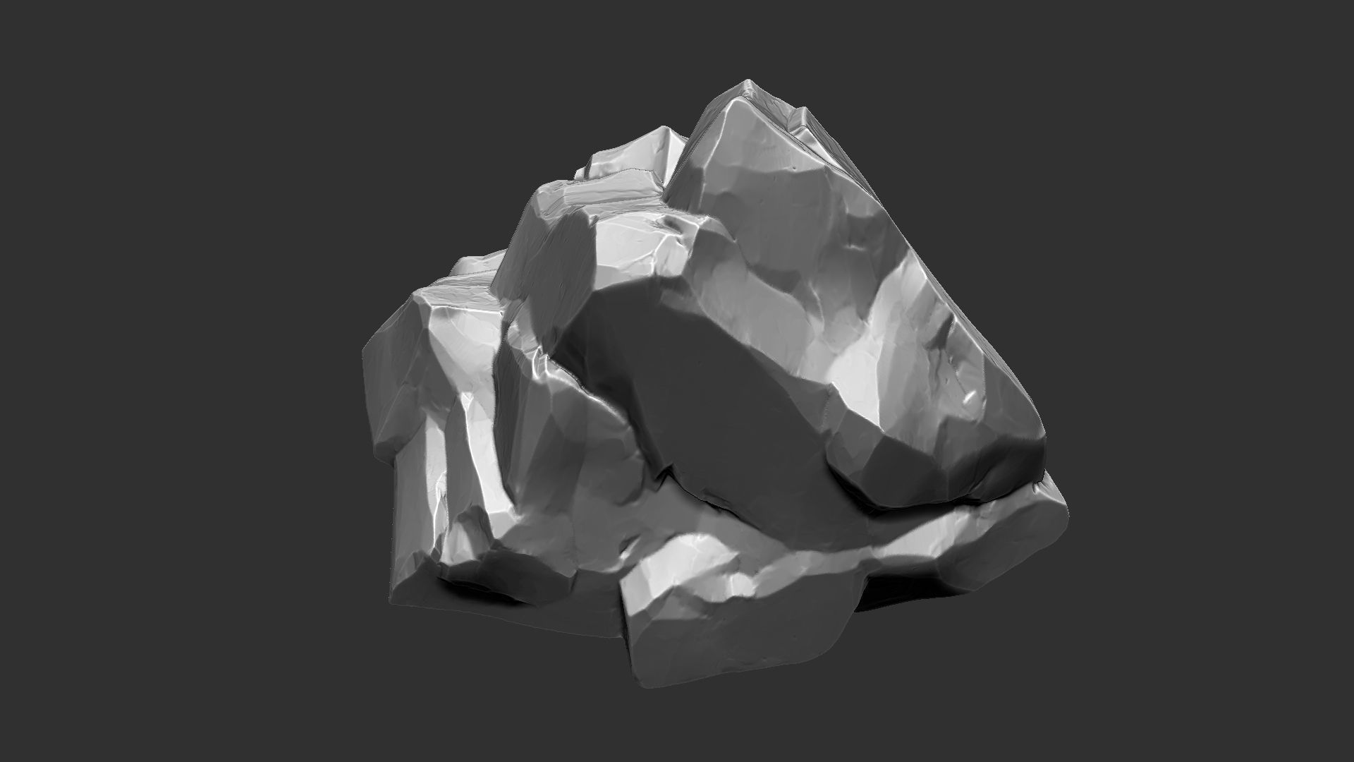 3D Mountain rock Zbrush sculpt 3D model_3
