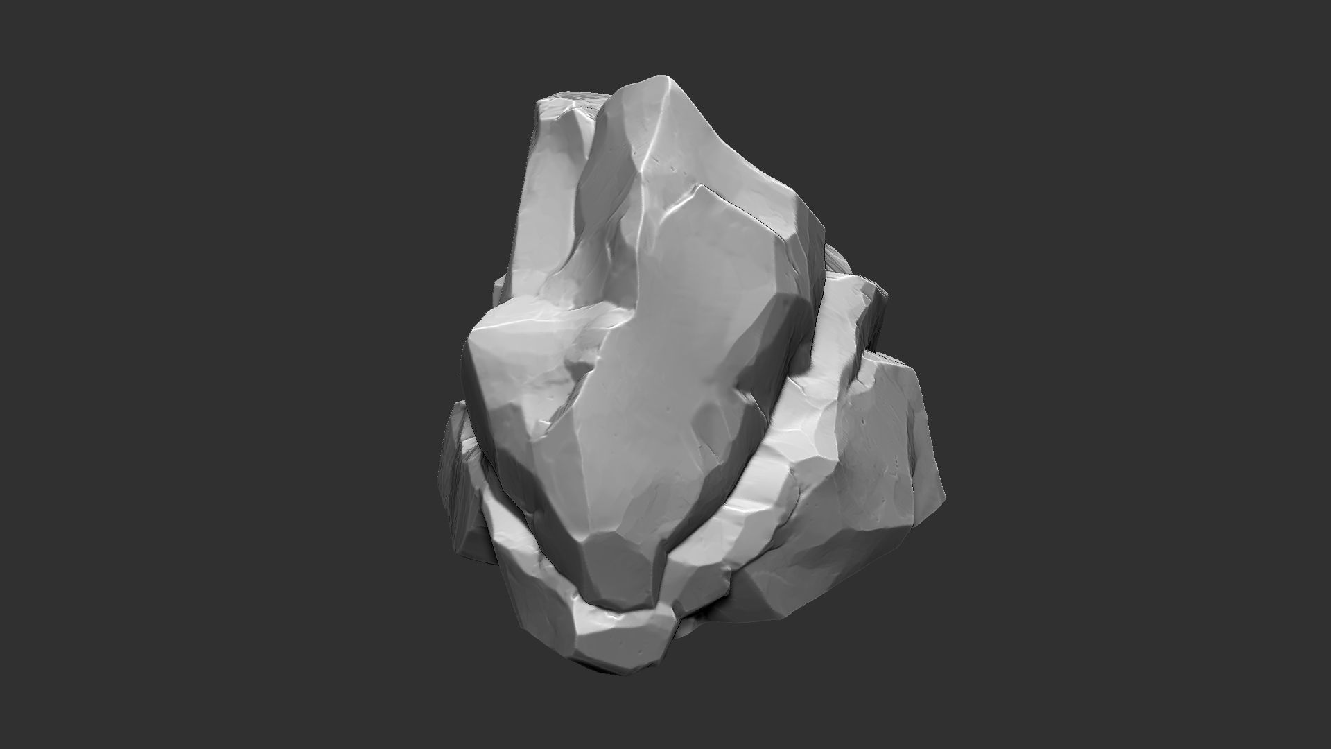 3D Mountain rock Zbrush sculpt 3D model_9