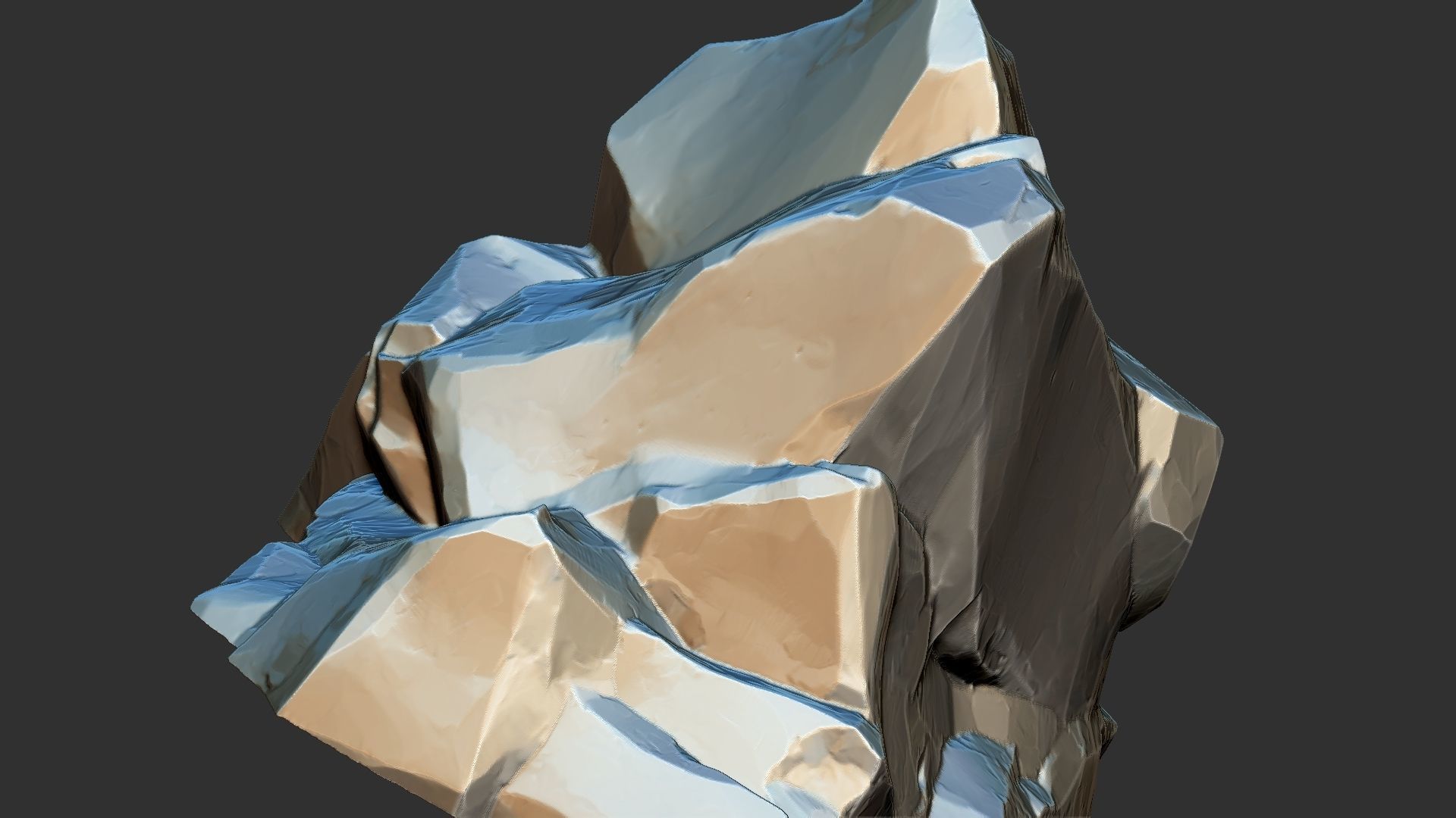 3D Mountain rock Zbrush sculpt 3D model_22