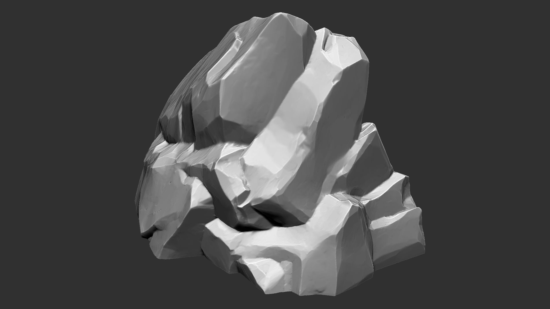 3D Mountain rock Zbrush sculpt 3D model_1