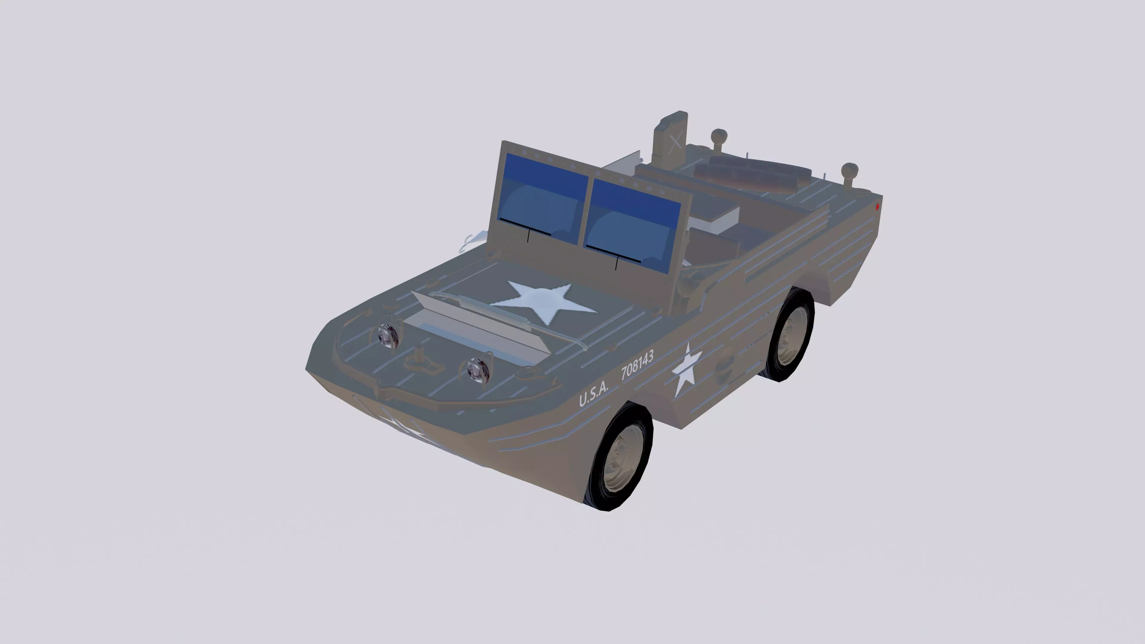 Jeep GPA USA Army 3D model