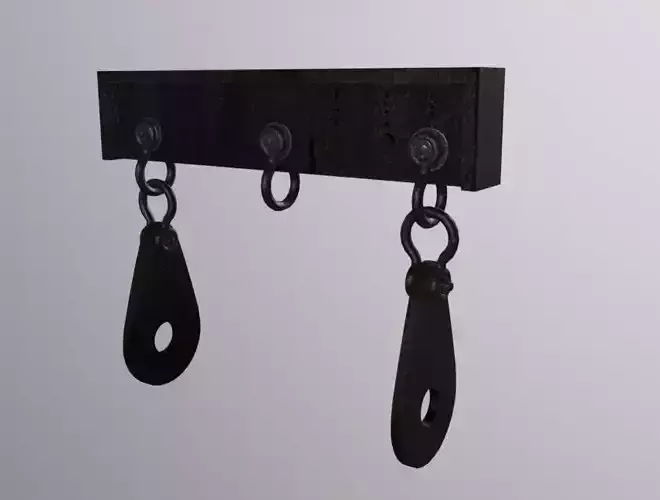 Metal Support Low-poly 3D model