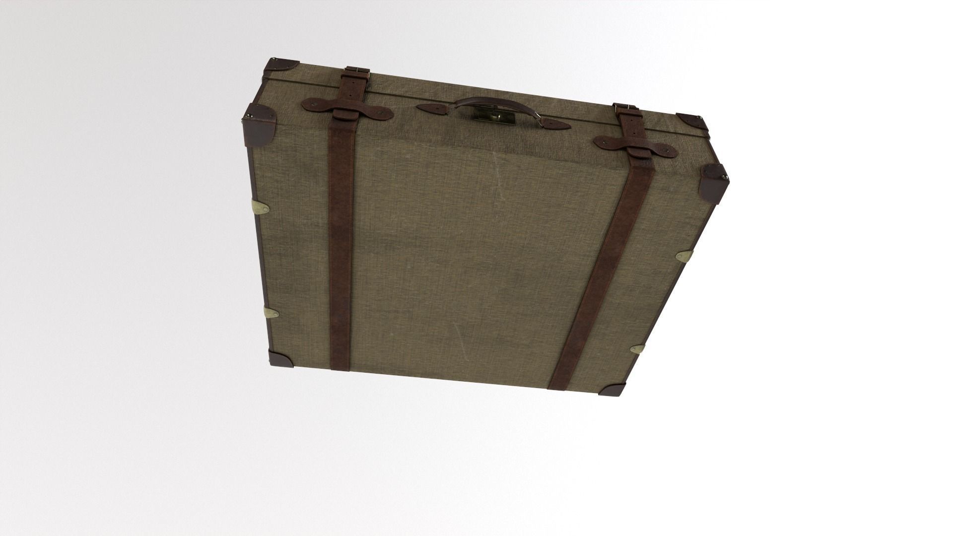 1930s Suitcase Low-poly 3D model_10