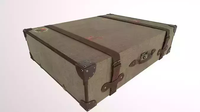 1930s Suitcase Low-poly 3D model