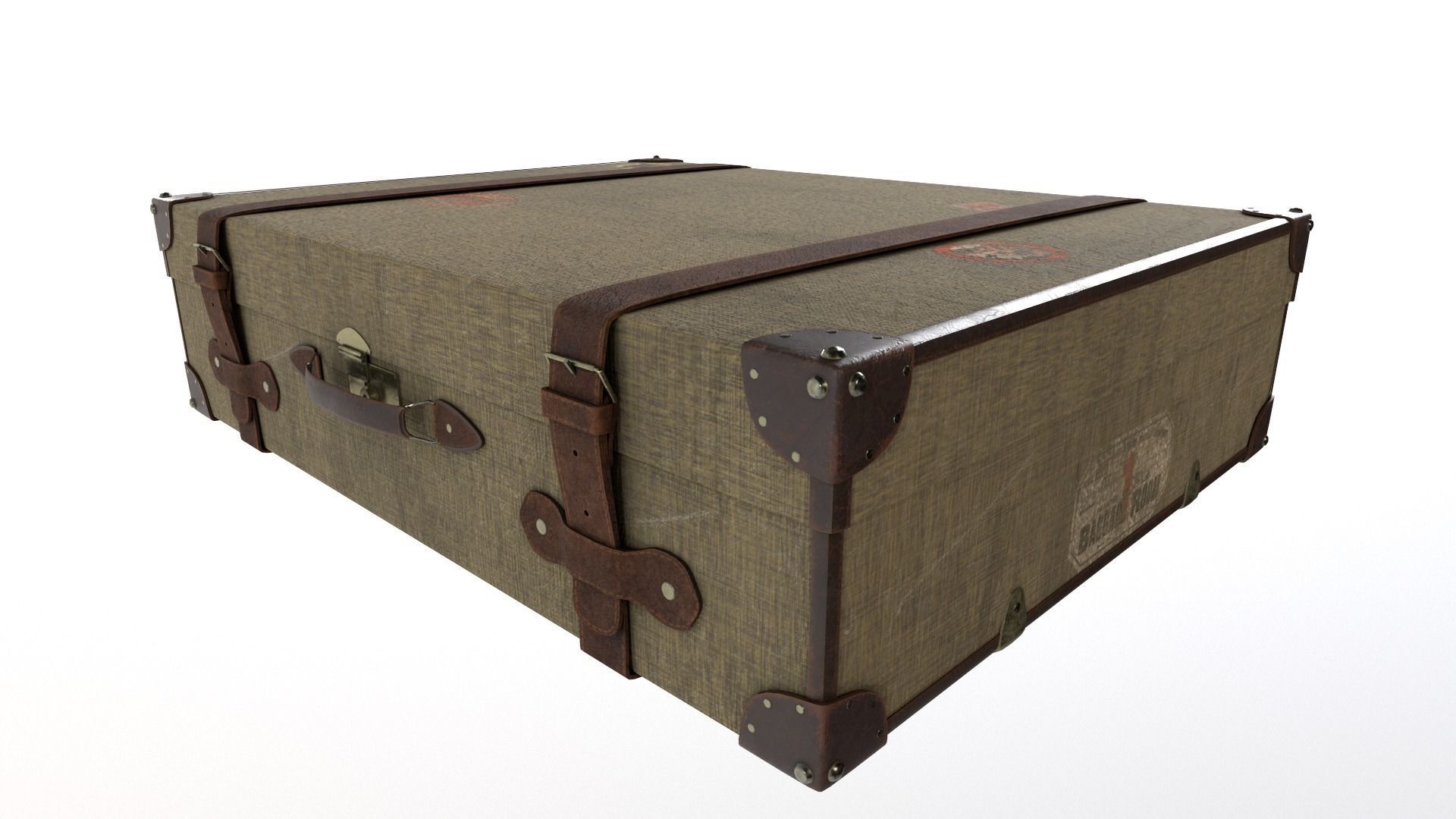1930s Suitcase Low-poly 3D model_2