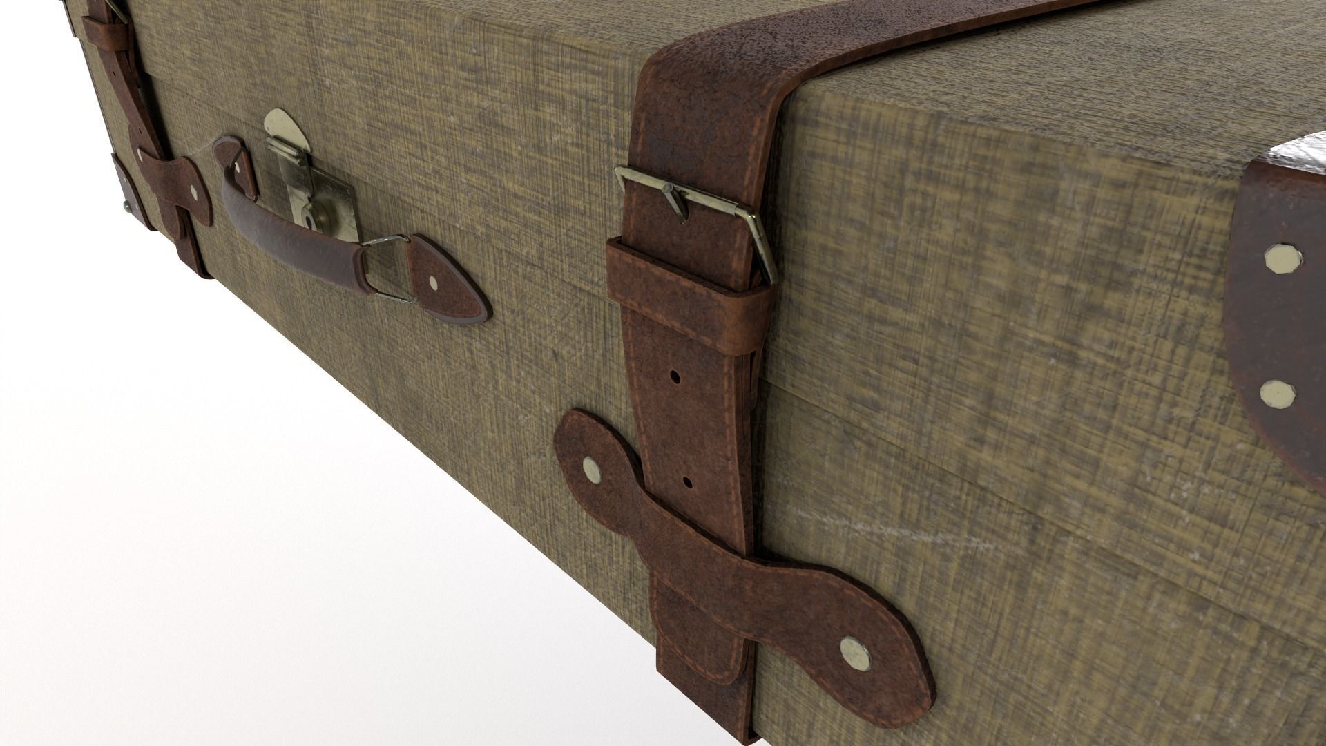 1930s Suitcase Low-poly 3D model_4