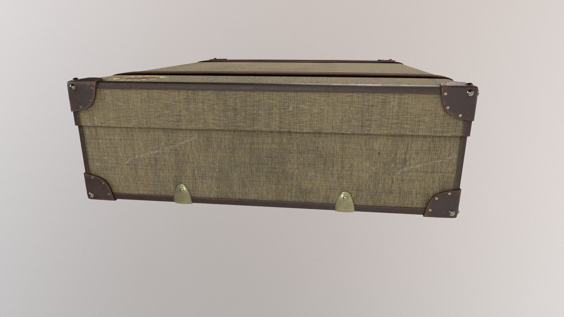 1930s Suitcase Low-poly 3D model_7