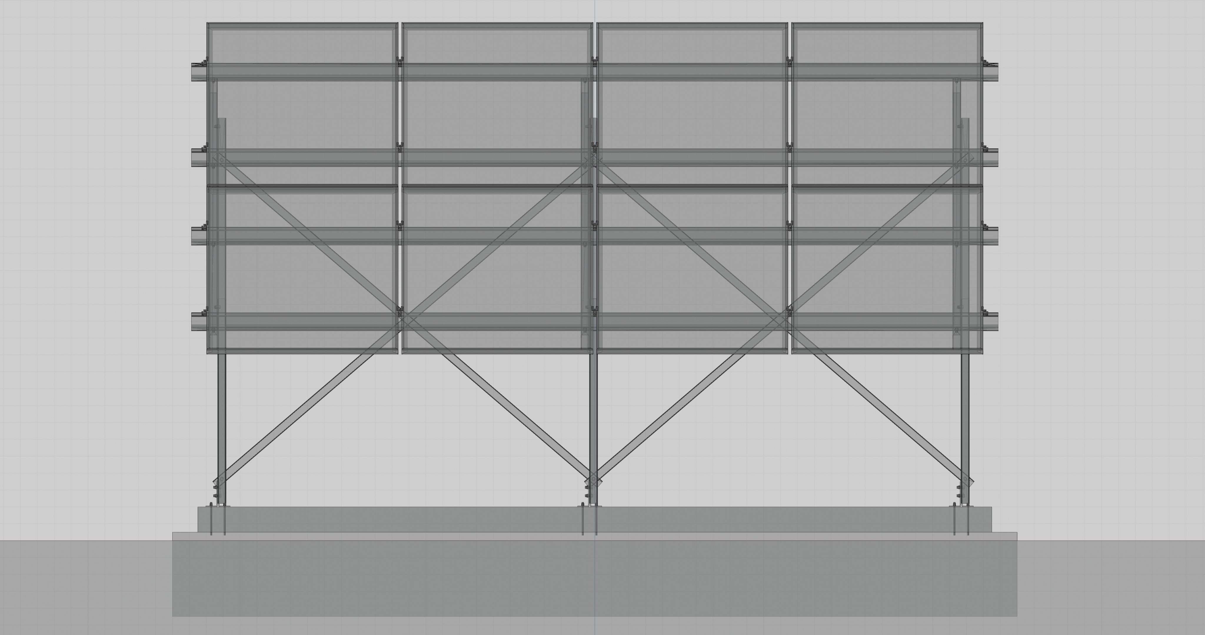 Solar Panel Steel Construction Type 4 3D model_22