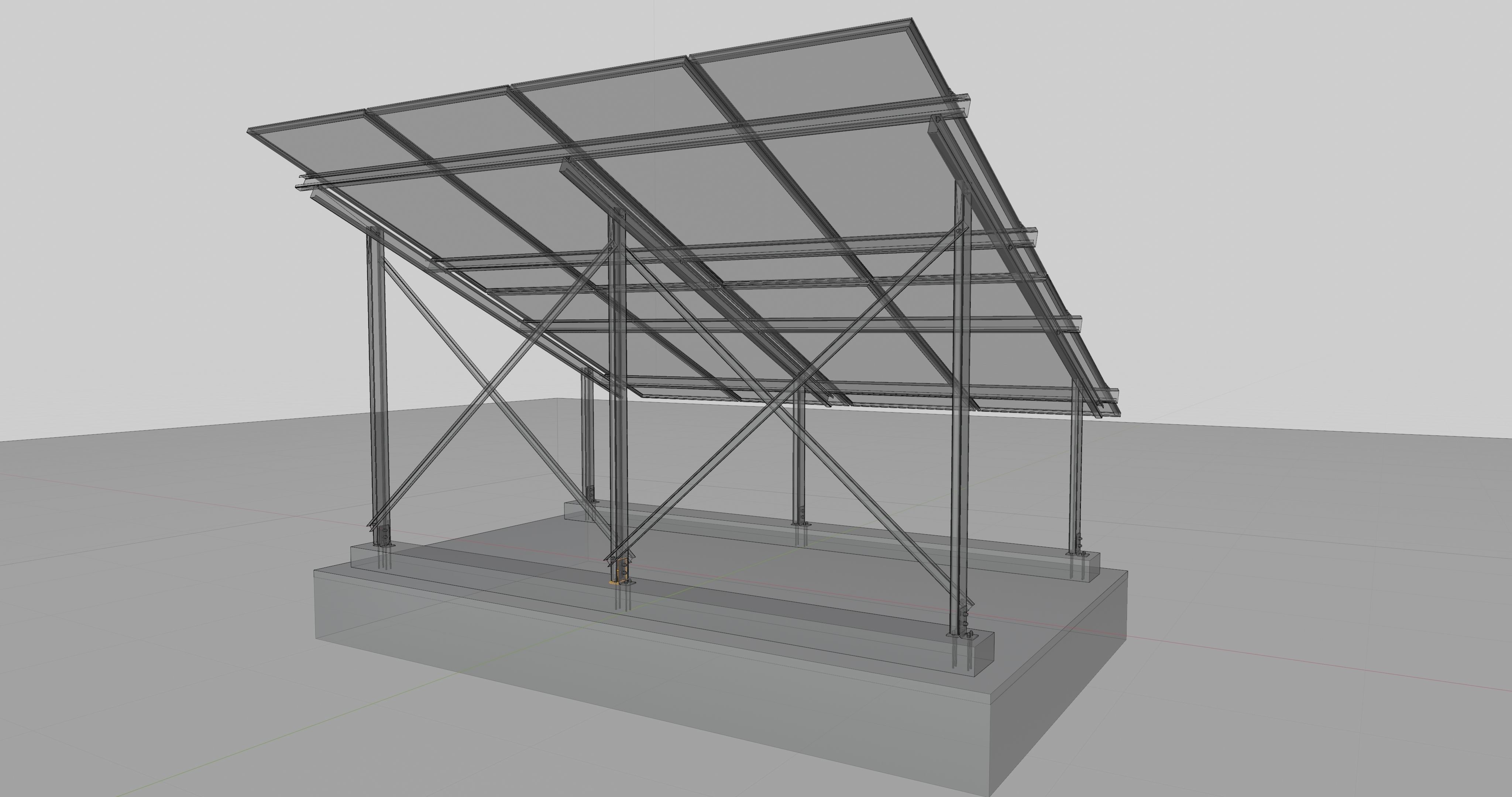Solar Panel Steel Construction Type 4 3D model_20