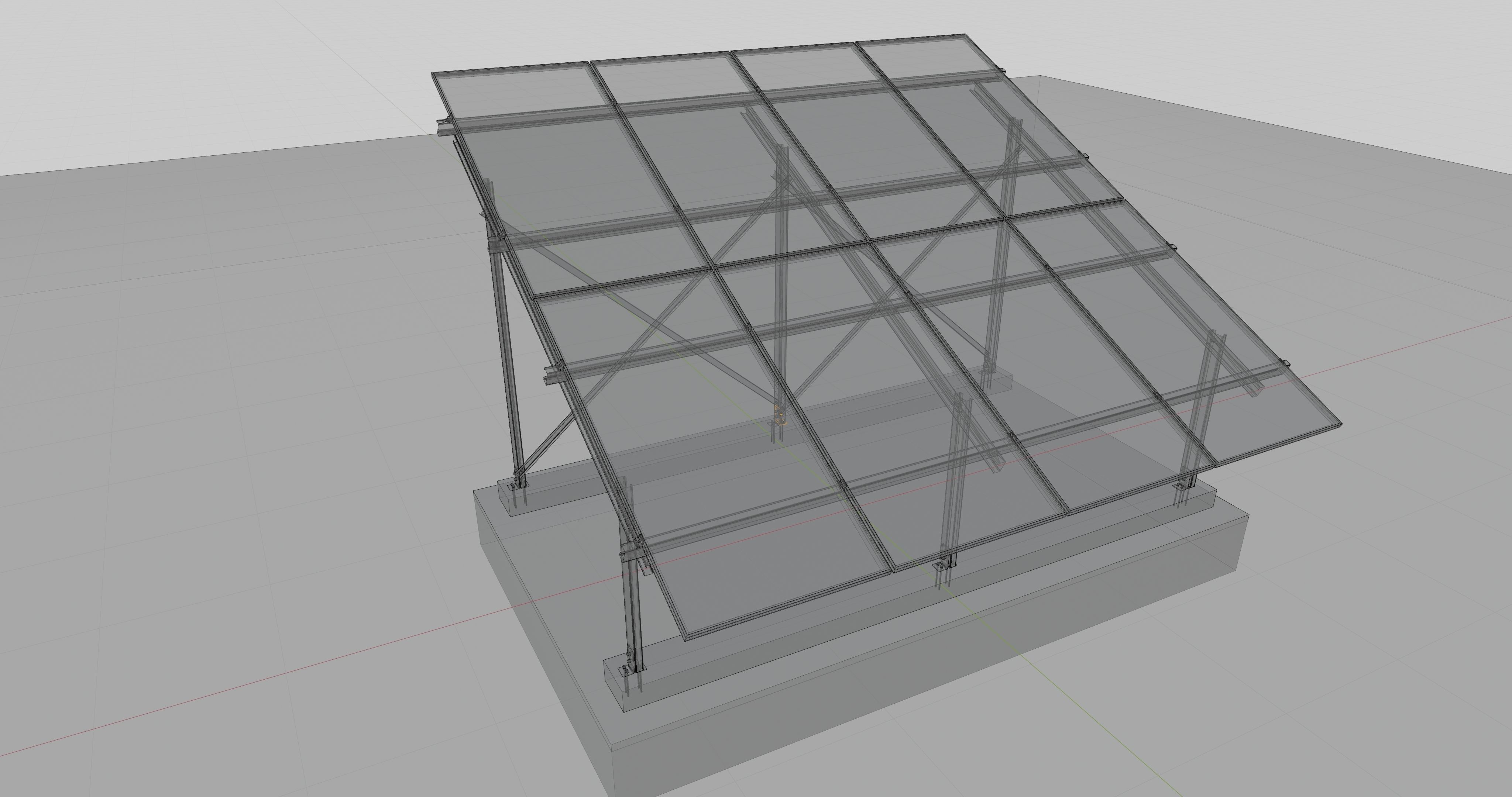 Solar Panel Steel Construction Type 4 3D model_19