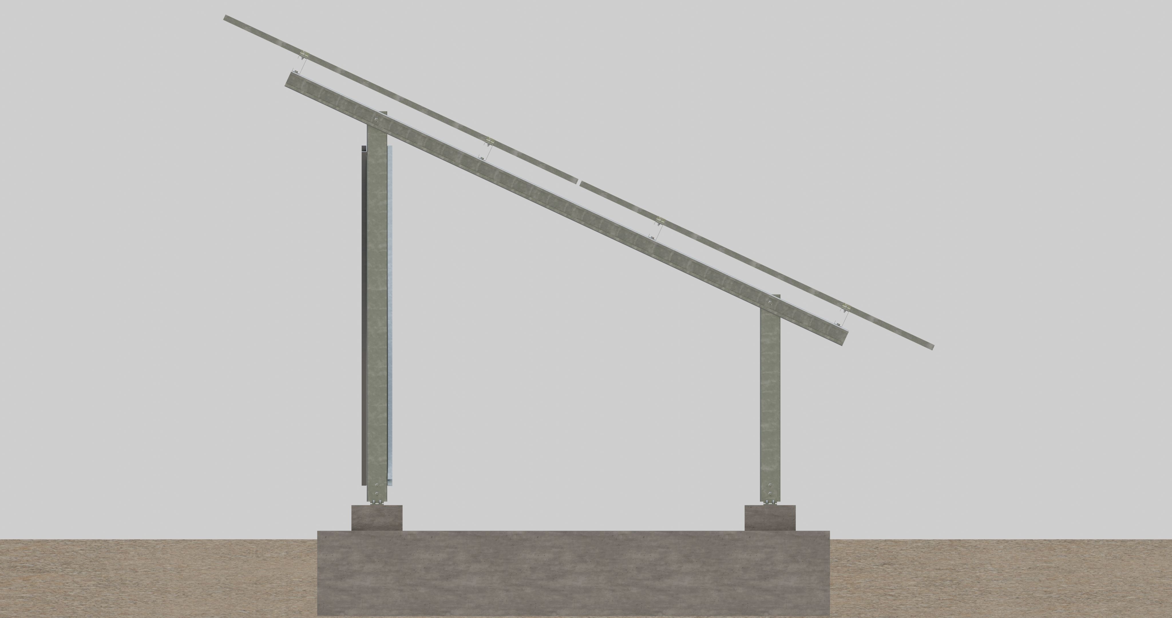 Solar Panel Steel Construction Type 4 3D model_6