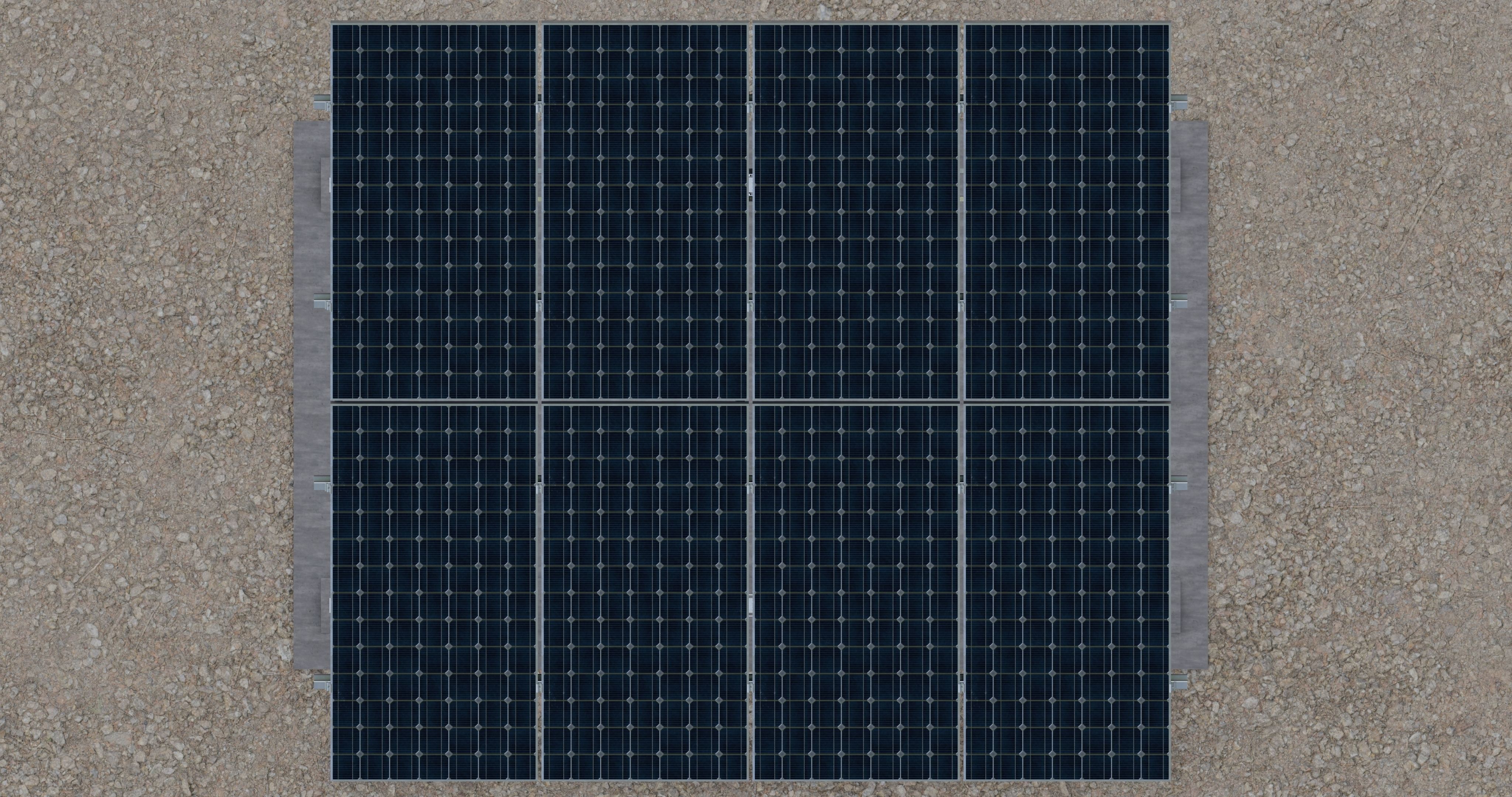 Solar Panel Steel Construction Type 4 3D model_4