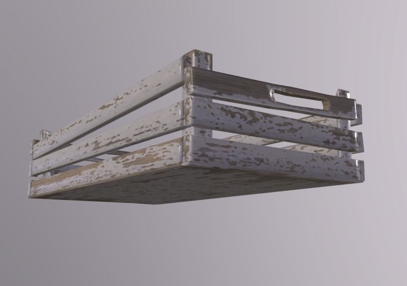 WoodenCrate Low-poly 3D model_5